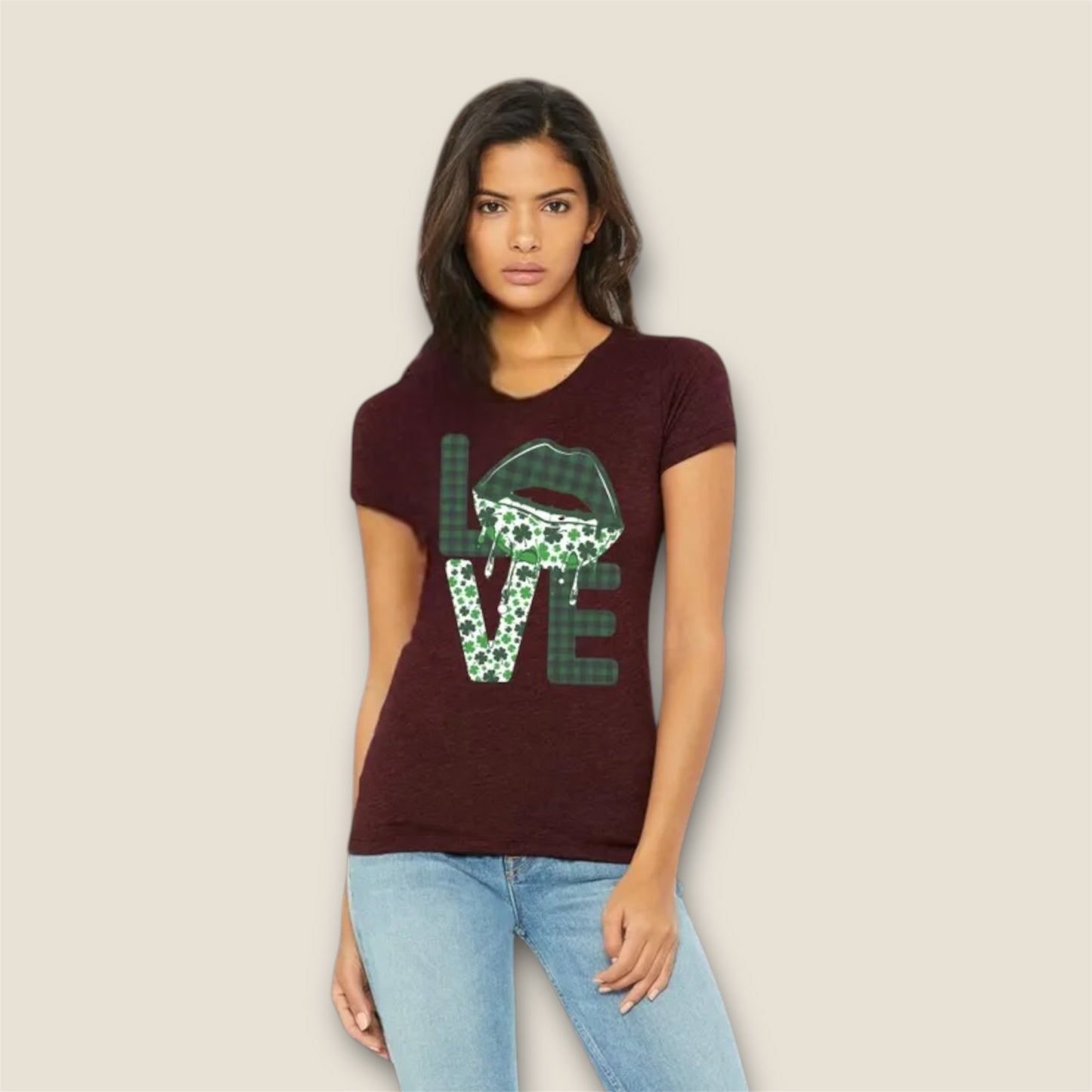 Love Lips: St. Patrick's Day Women's Short-Sleeve T-Shirt