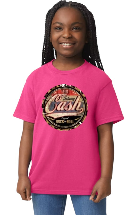 Johnny Cash Youth Heavy Cotton T-Shirt