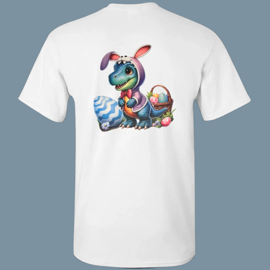 Dino Easter Bunny Kids Heavy Cotton T-Shirt
