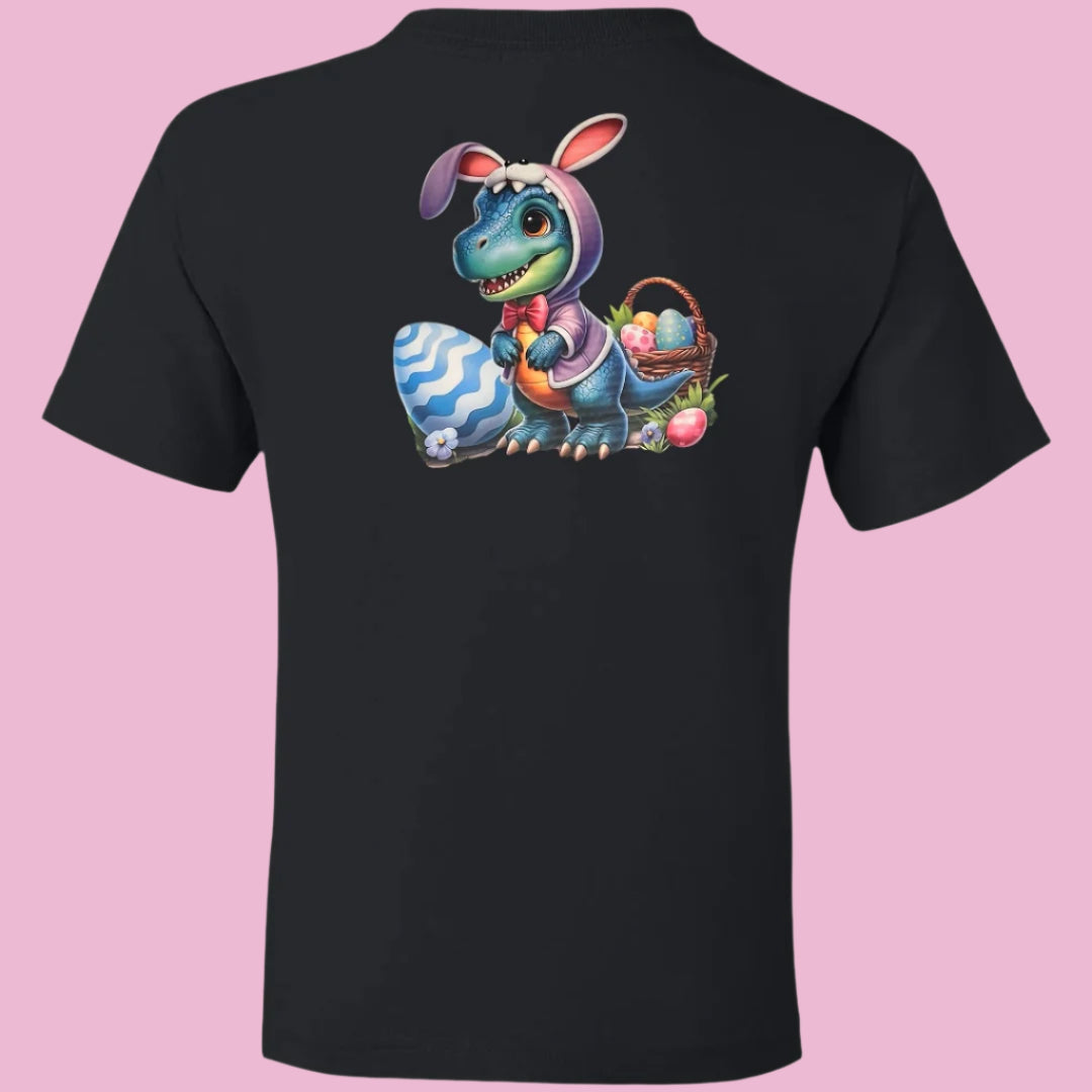 Dino Easter Bunny Kids Heavy Cotton T-Shirt