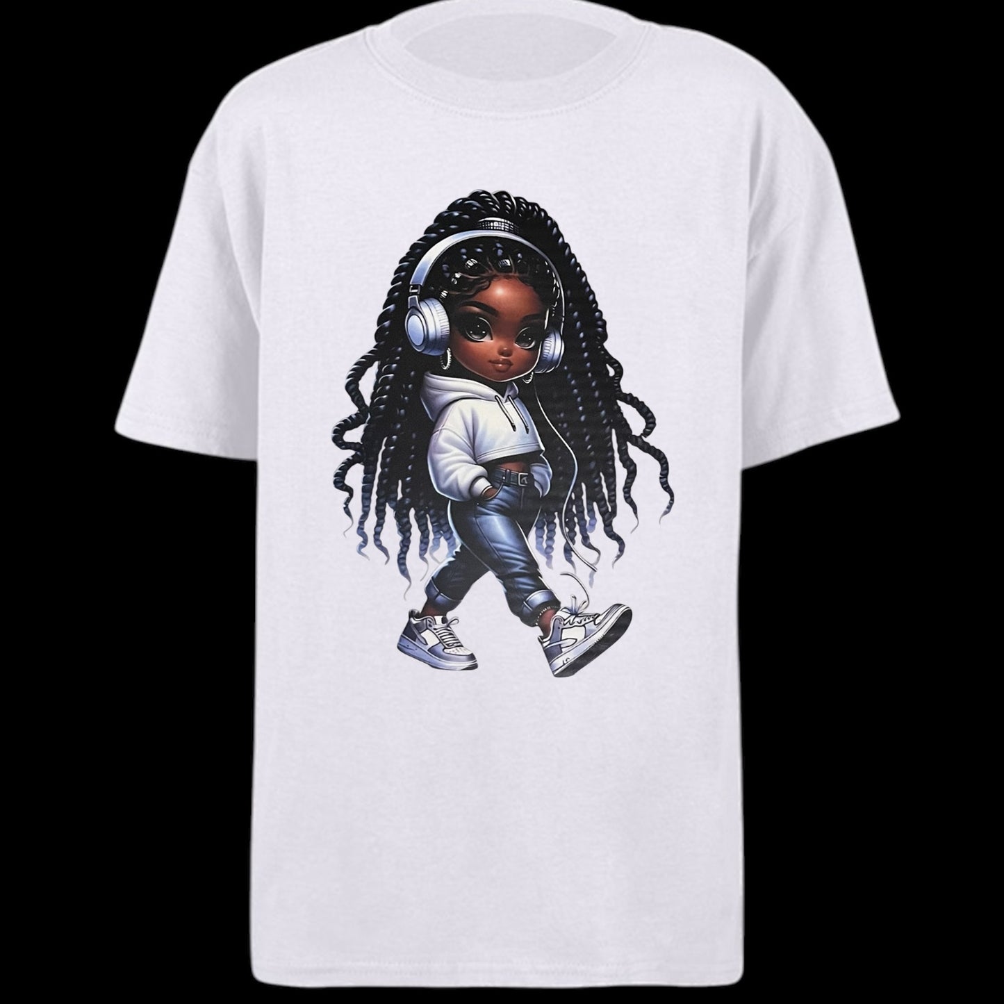 Braided Girl Heavy Cotton T-Shirt