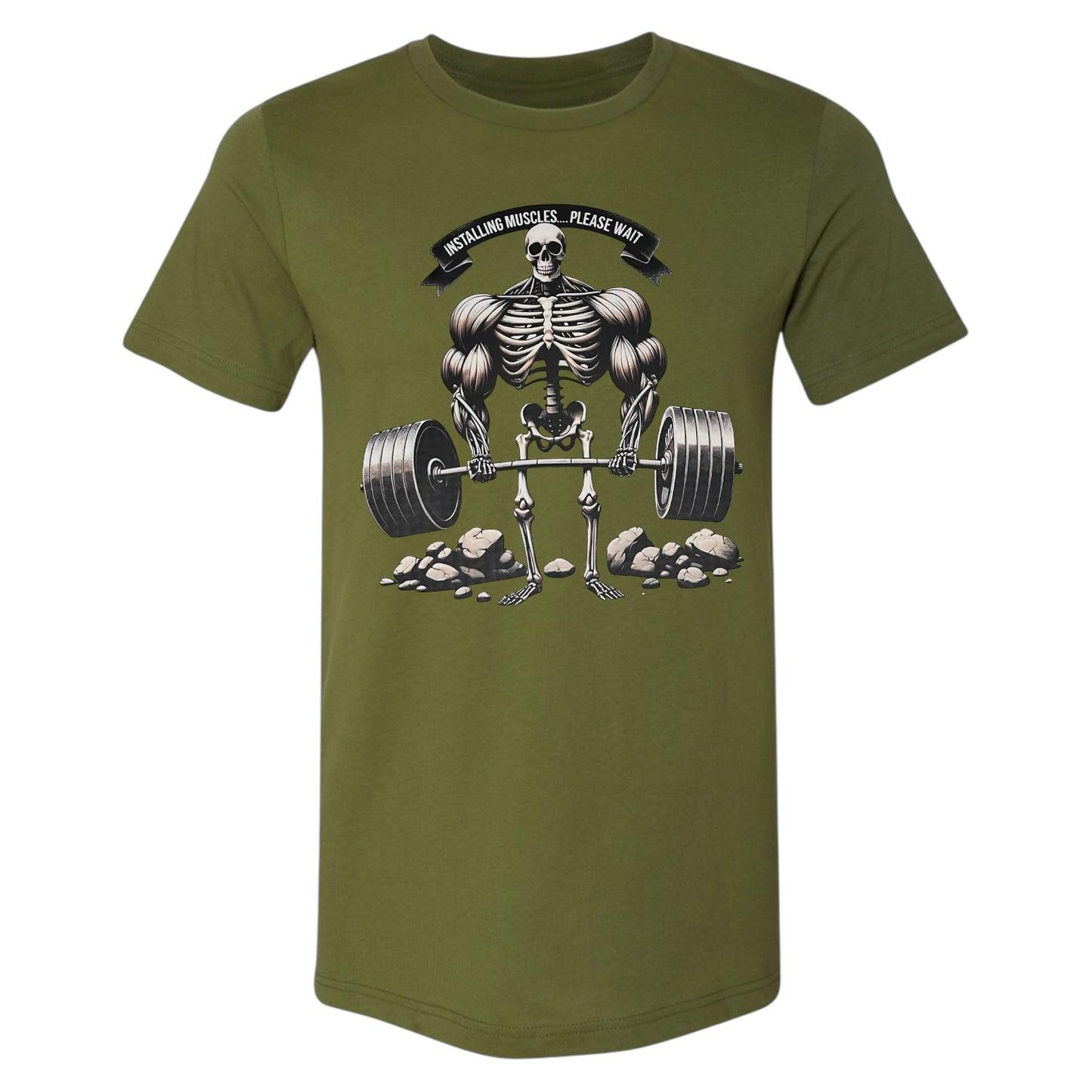 Installing Muscles…Please Wait Unisex Jersey T-Shirt