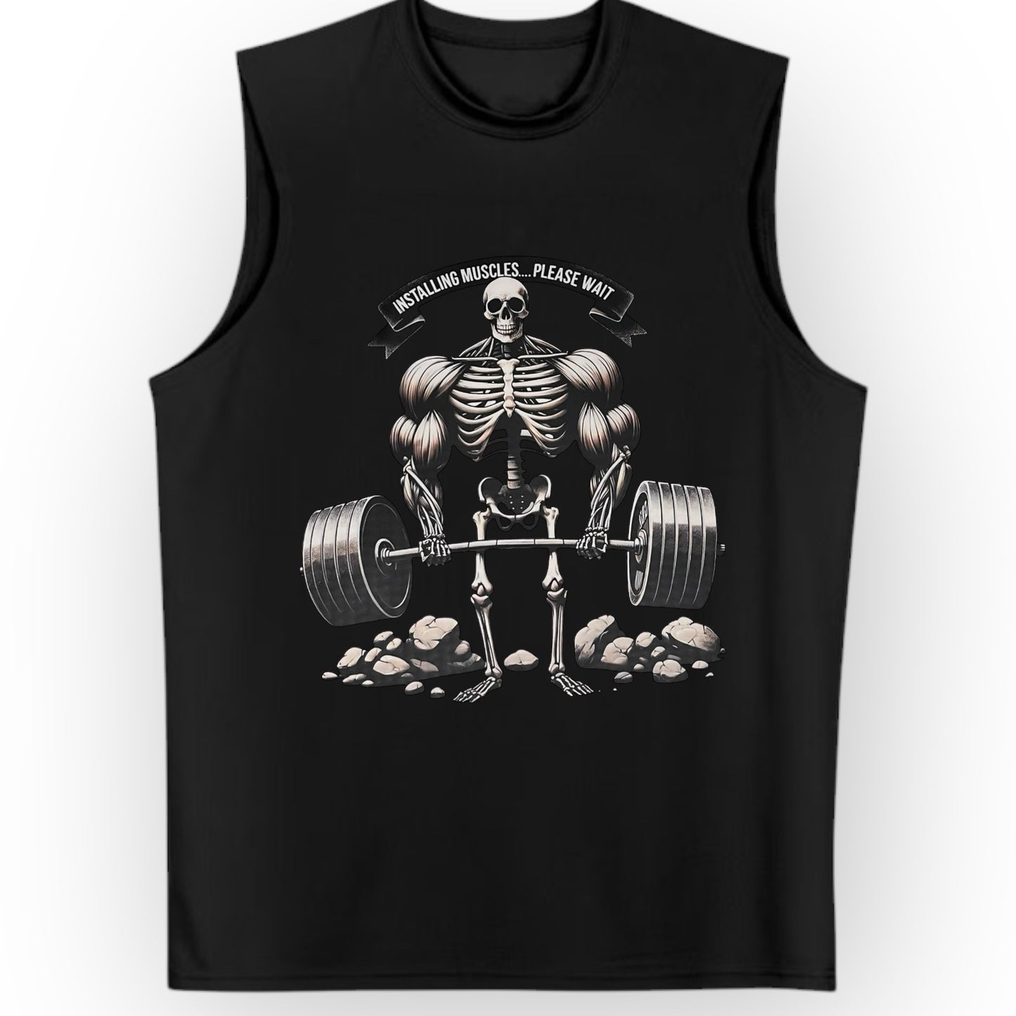 Installing Muscles Please Wait Cooling Men's Performance Muscle T-Shirt