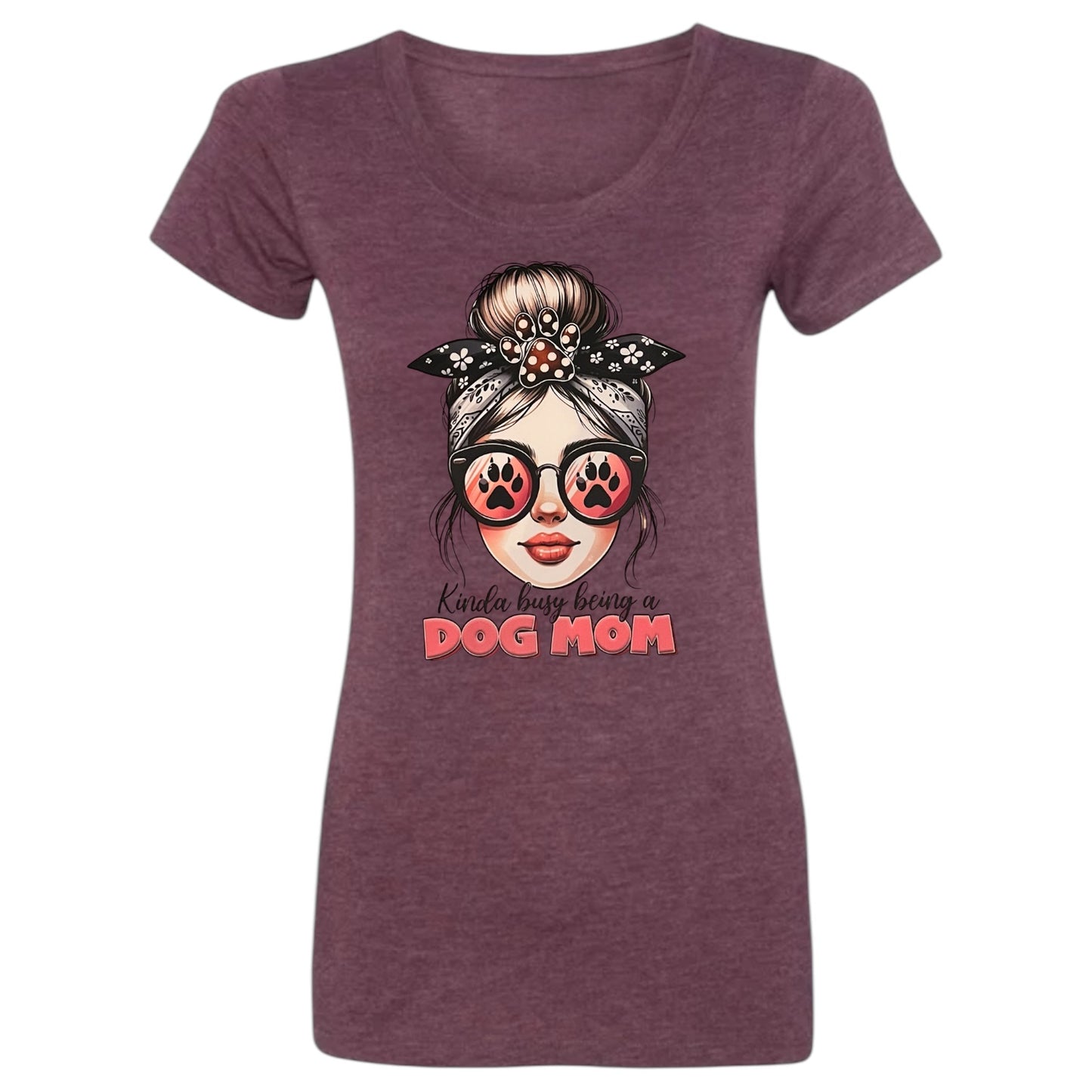 Kinda Busy Being a Dog Mom Women's Short-Sleeve T-Shirt