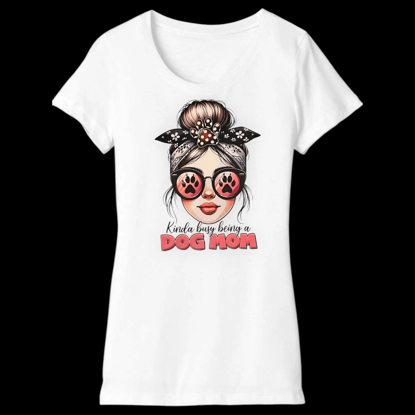 Kinda Busy Being a Dog Mom Women's Short-Sleeve T-Shirt