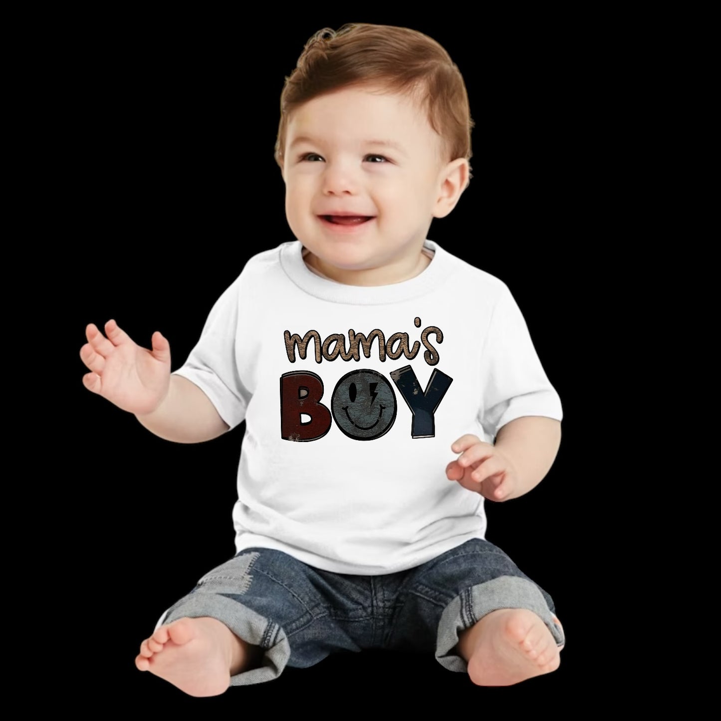 Mama’s Boy Smiley Face Infant T-Shirt