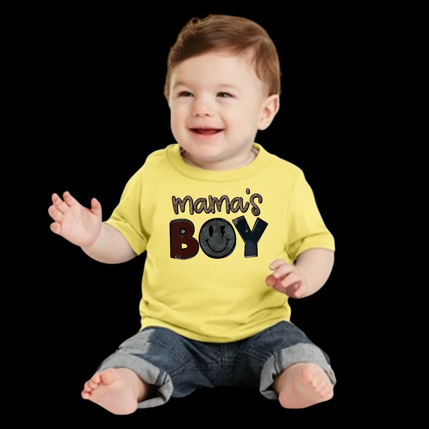 Mama’s Boy Smiley Face Infant T-Shirt