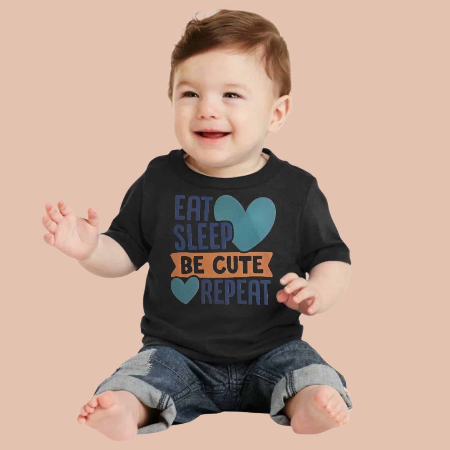 Eat Sleep Be Cute Repeat Infant T-Shirt
