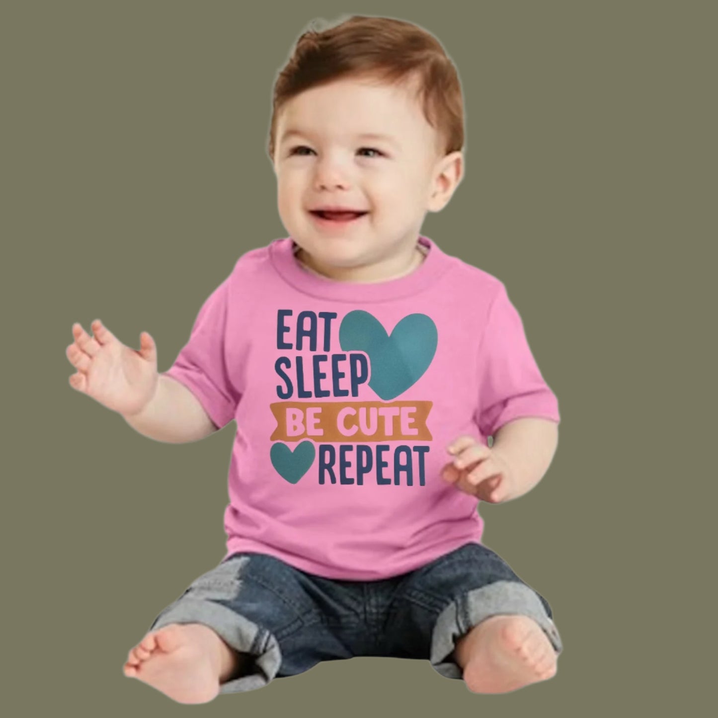 Eat Sleep Be Cute Repeat Infant T-Shirt