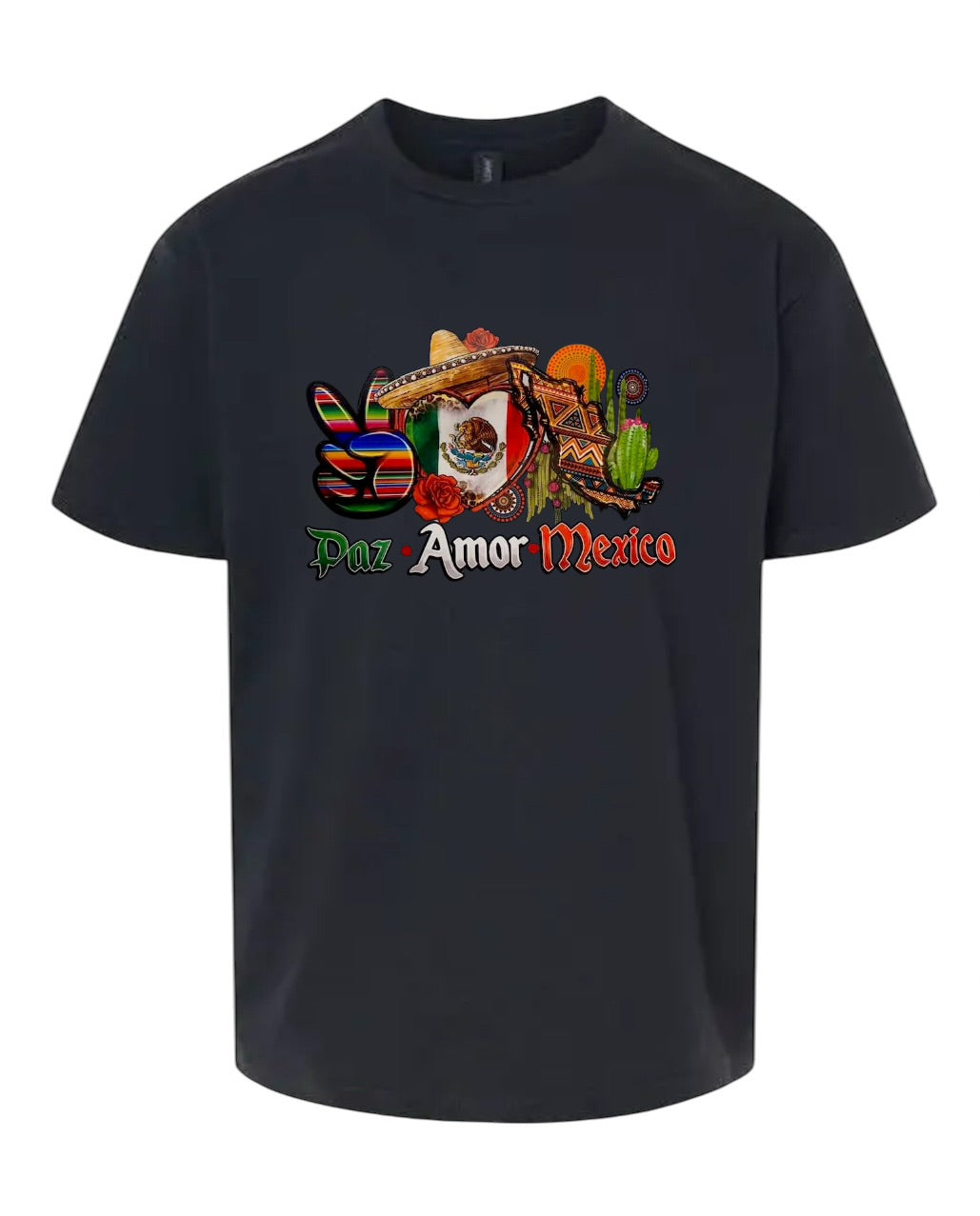 Paz Amor Mexico Youth Heavy Cotton T-Shirt