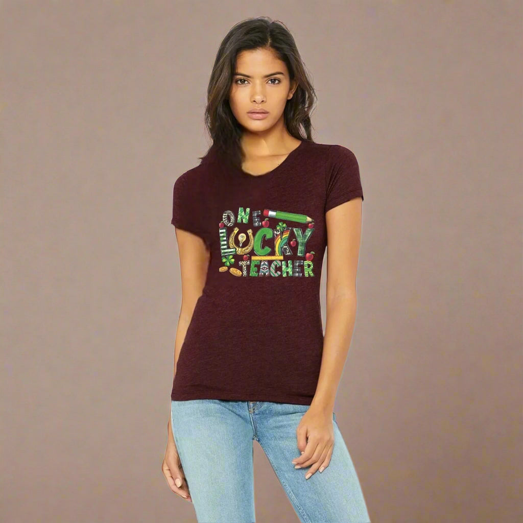 One Lucky Teacher St. Patrick's Day Women's Short-Sleeve T-Shirt