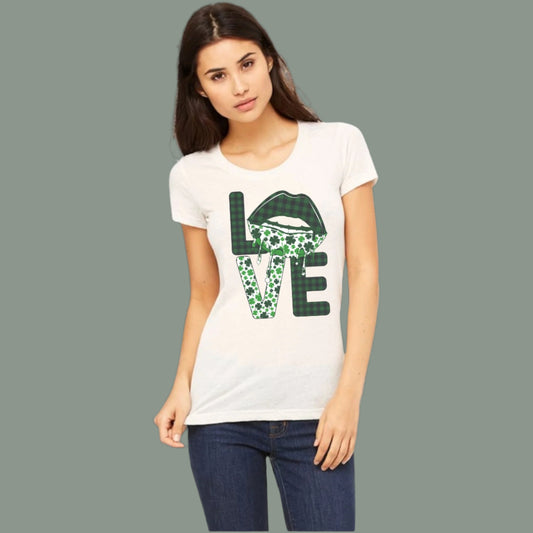 Love Lips: St. Patrick's Day Women's Short-Sleeve T-Shirt
