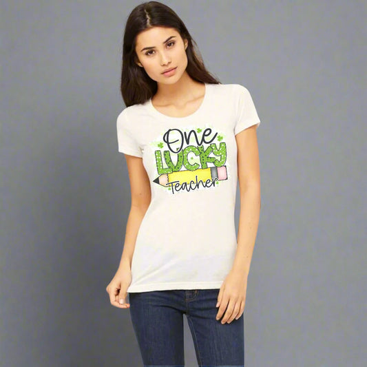 One Lucky Teacher St. Patrick's Day Women's Short-Sleeve T-Shirt