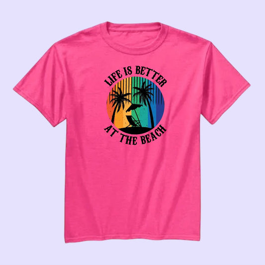 Life is Better at the Beach Youth Heavy Cotton T-Shirt