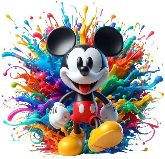 Mickey Mouse Cali Crop Black T-Shirt