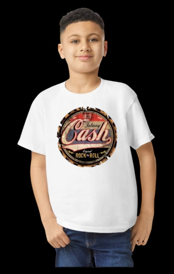 Johnny Cash Youth Heavy Cotton T-Shirt