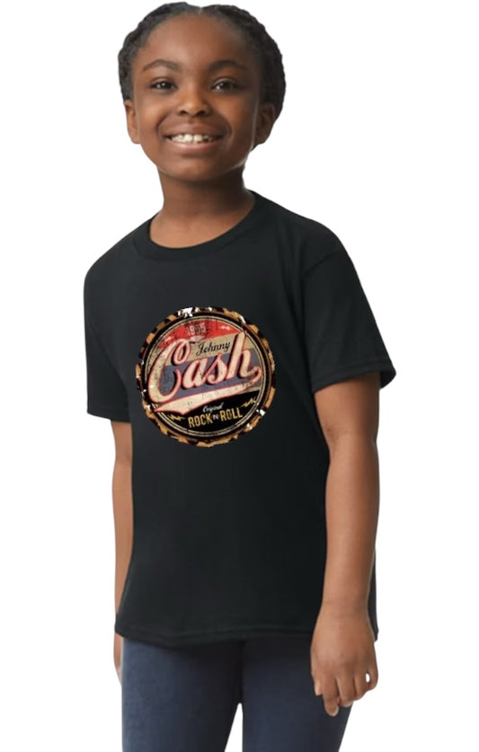 Johnny Cash Youth Heavy Cotton T-Shirt