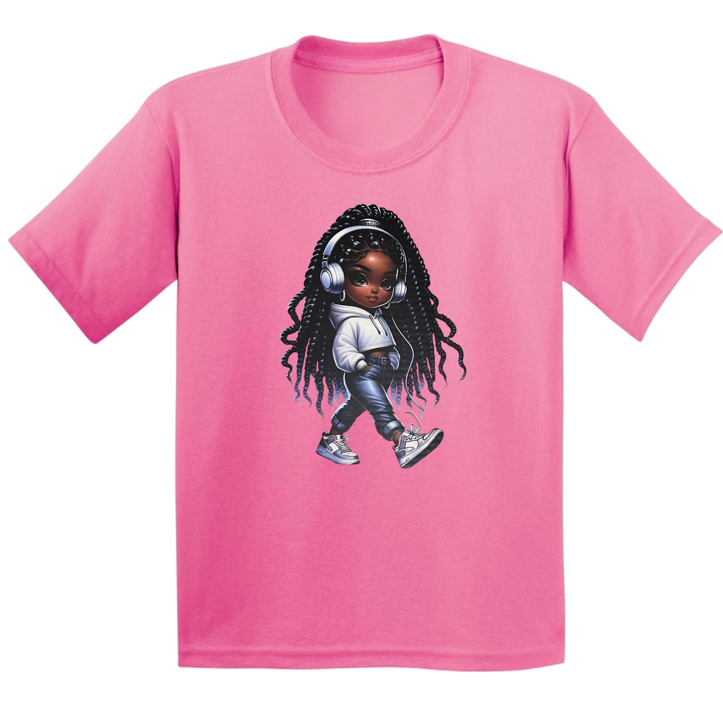 Braided Girl Heavy Cotton T-Shirt