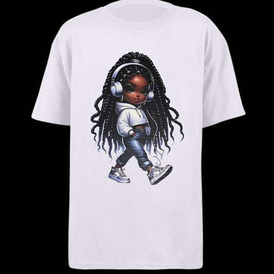 Braided Girl Heavy Cotton T-Shirt