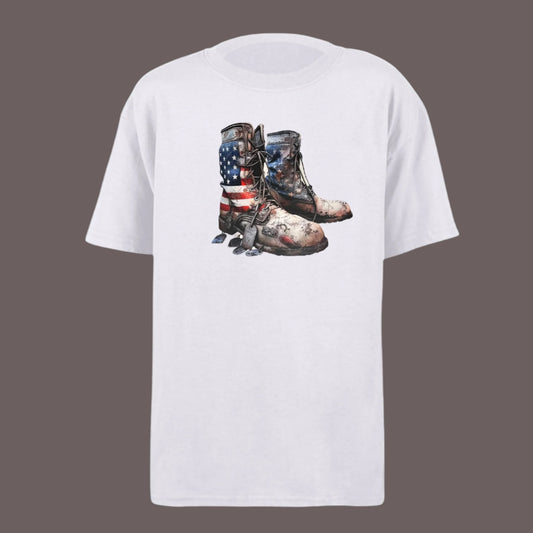 Support the Troops Kids Heavy Cotton T-Shirt