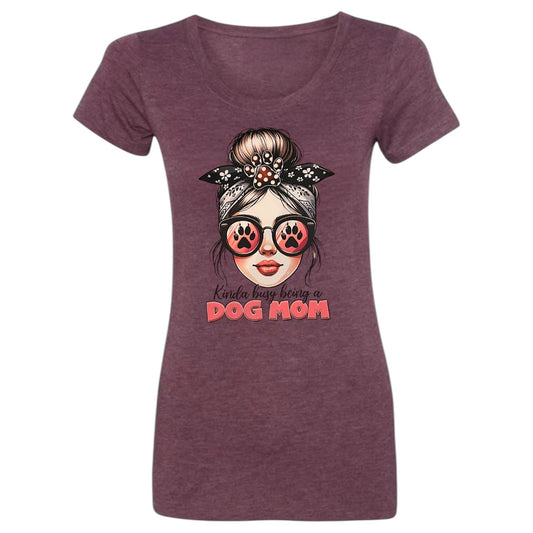 Kinda Busy Being a Dog Mom Women's Short-Sleeve T-Shirt