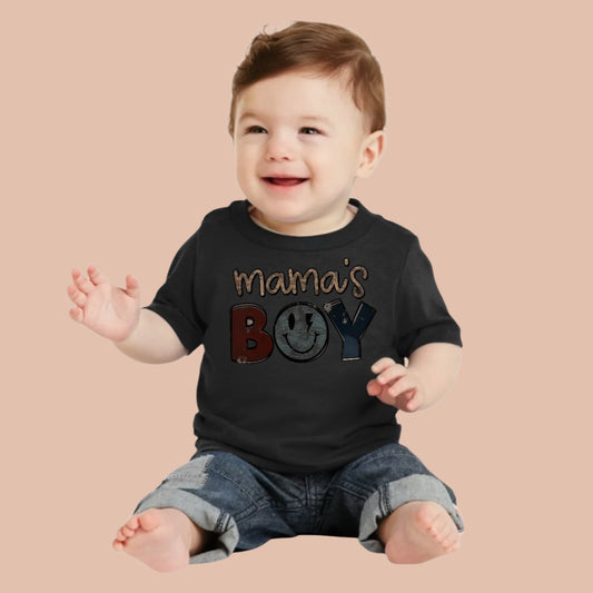 Mama’s Boy Smiley Face Infant T-Shirt