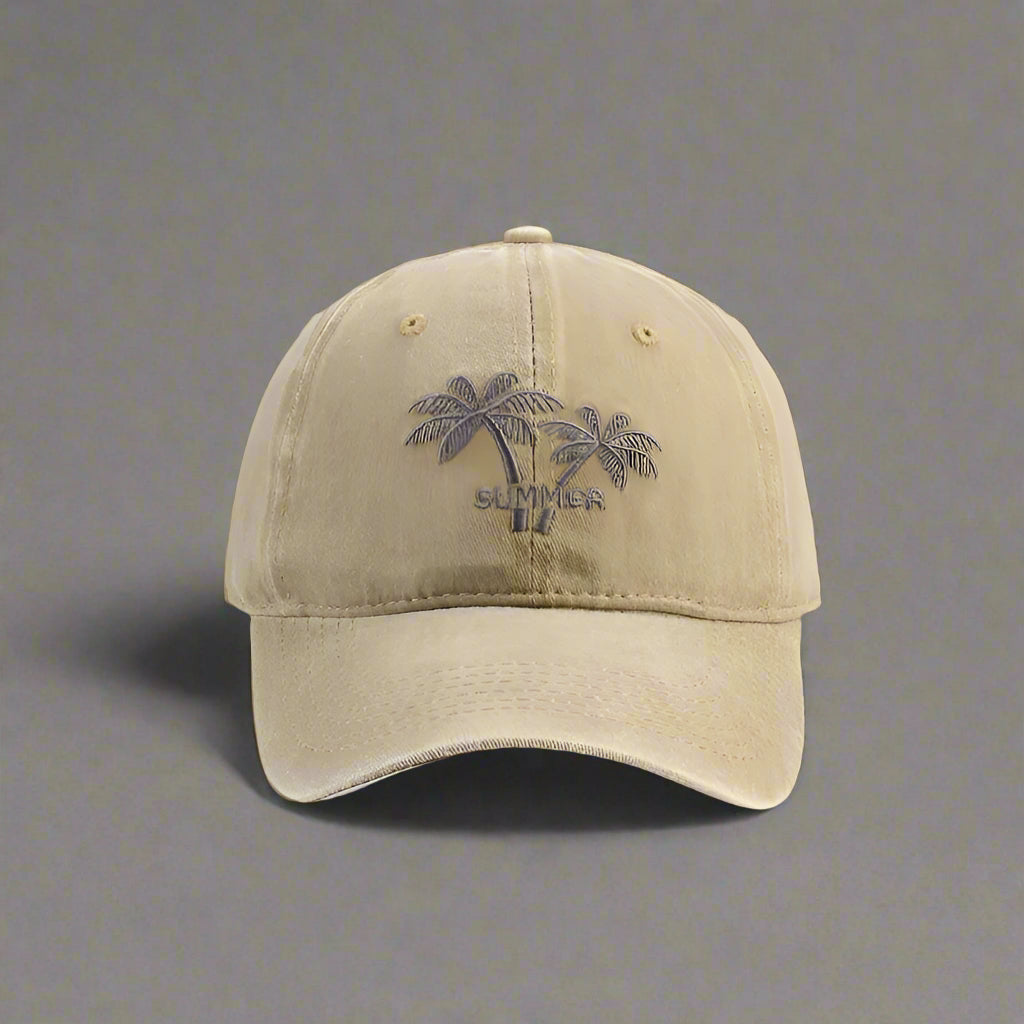Coconut Tree Embroidered Hats