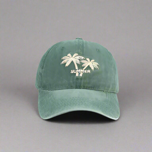 Coconut Tree Embroidered Hats
