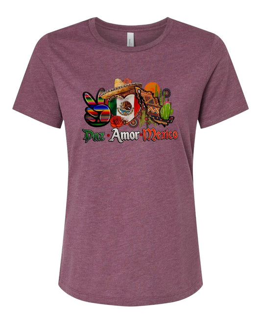 Paz Amor Mexico Women's Short-Sleeve T-Shirt