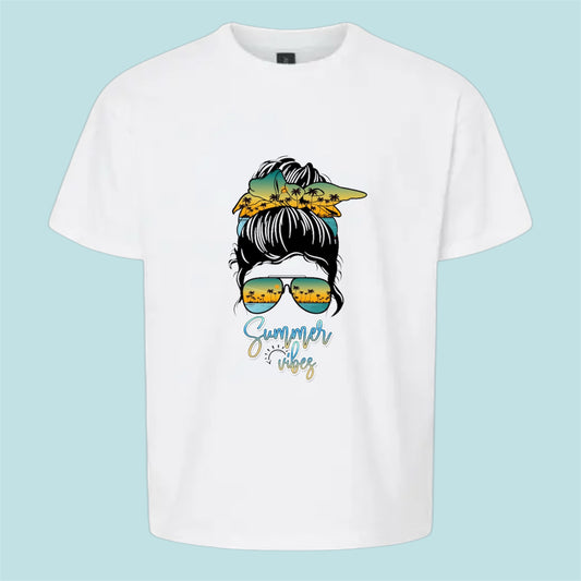 Summer Vibes Girl Youth Heavy Cotton T-Shirt