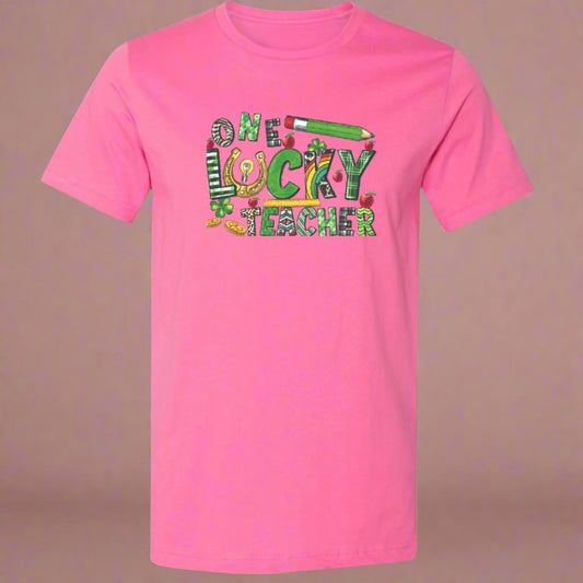One Lucky Teacher St. Patrick's Day Unisex Jersey T-Shirt